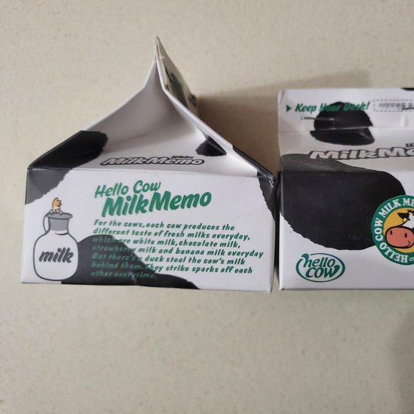 White cow milk memo pad notepad set - Picture 1 of 2